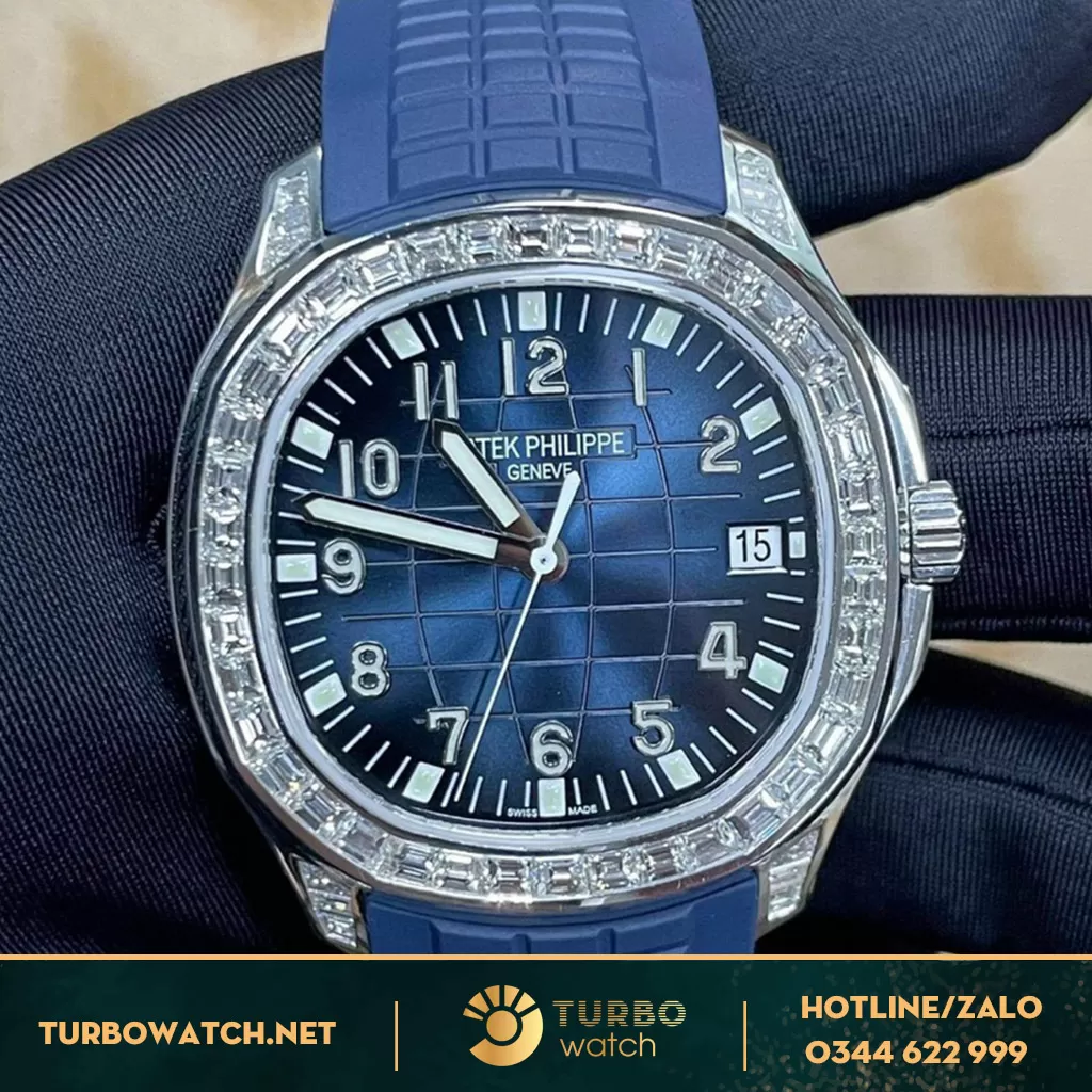 PATEK PHILIPPE AQUANAUT 5167/300G-010 BLUE VANG KHOI 18K CHE TAC