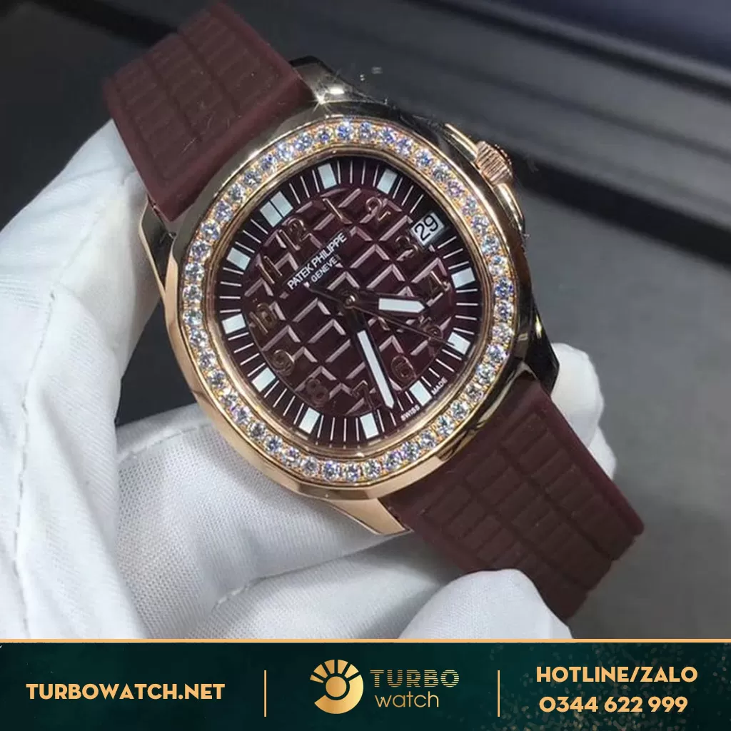 PATEK PHILIPPE AQUANAUT 5167R-001 VÀNG ĐÚC 18K BEZEL KIM CƯƠNG THIÊN NHIÊN 