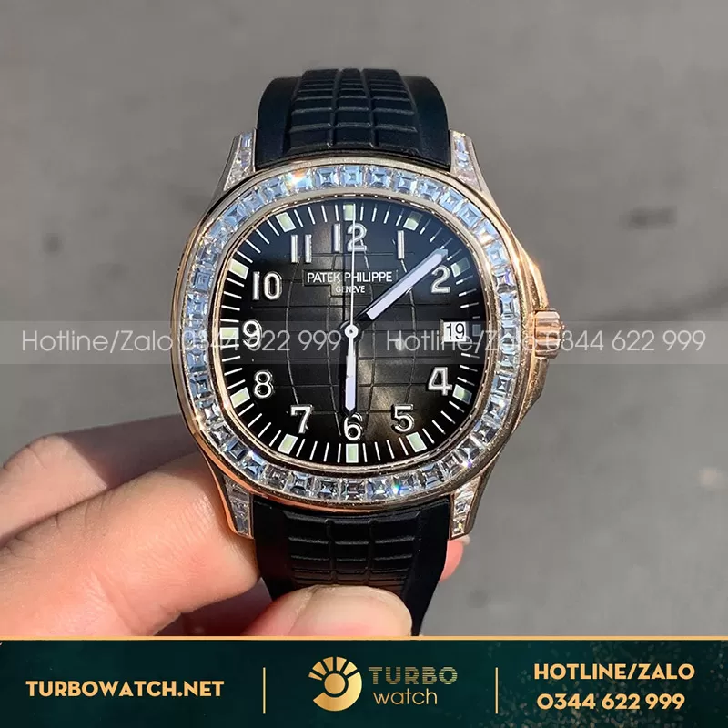 Patek philippe aquanaut 5167r baguette diamond benzel chế tác 40mm