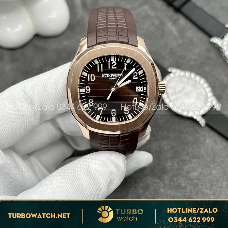 Patek philippe aquanaut 5167r rose gold chế tác vàng đúc 18k