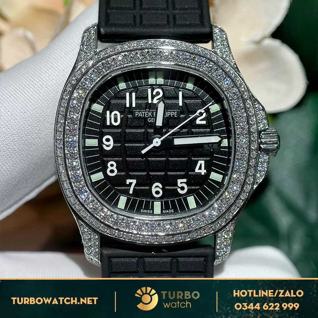 Patek philippe aquanaut 5267 độ full kim cương moissanite