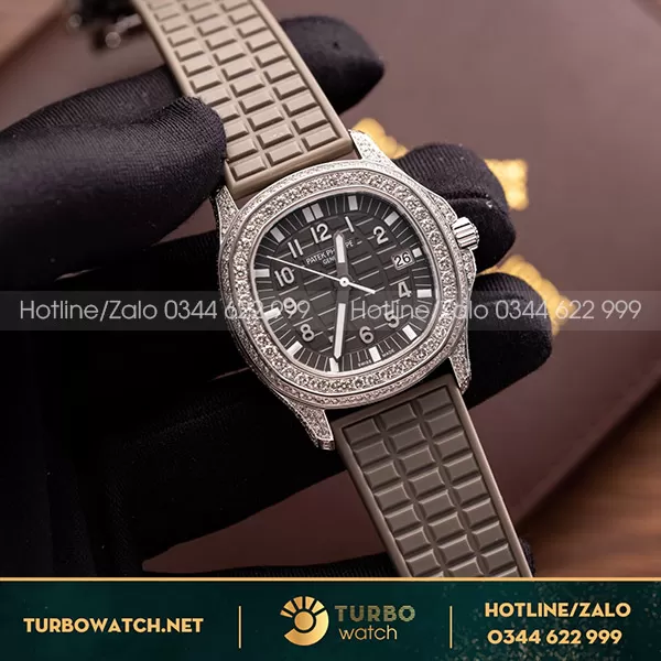 Patek Philippe Aquanaut Rep 1 1 Nữ Đính Full Kim Cương Thiên Nhiên