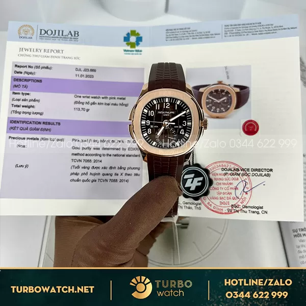 Patek Philippe Aquanuaut 5164R Rep 1 1 Bọc Vàng 18K Full Kiểm Định