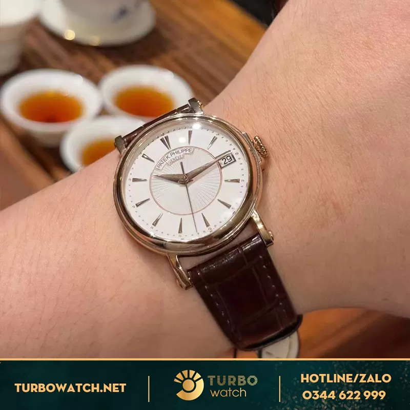Patek philippe calatrava rep 11 rose gold white dial
