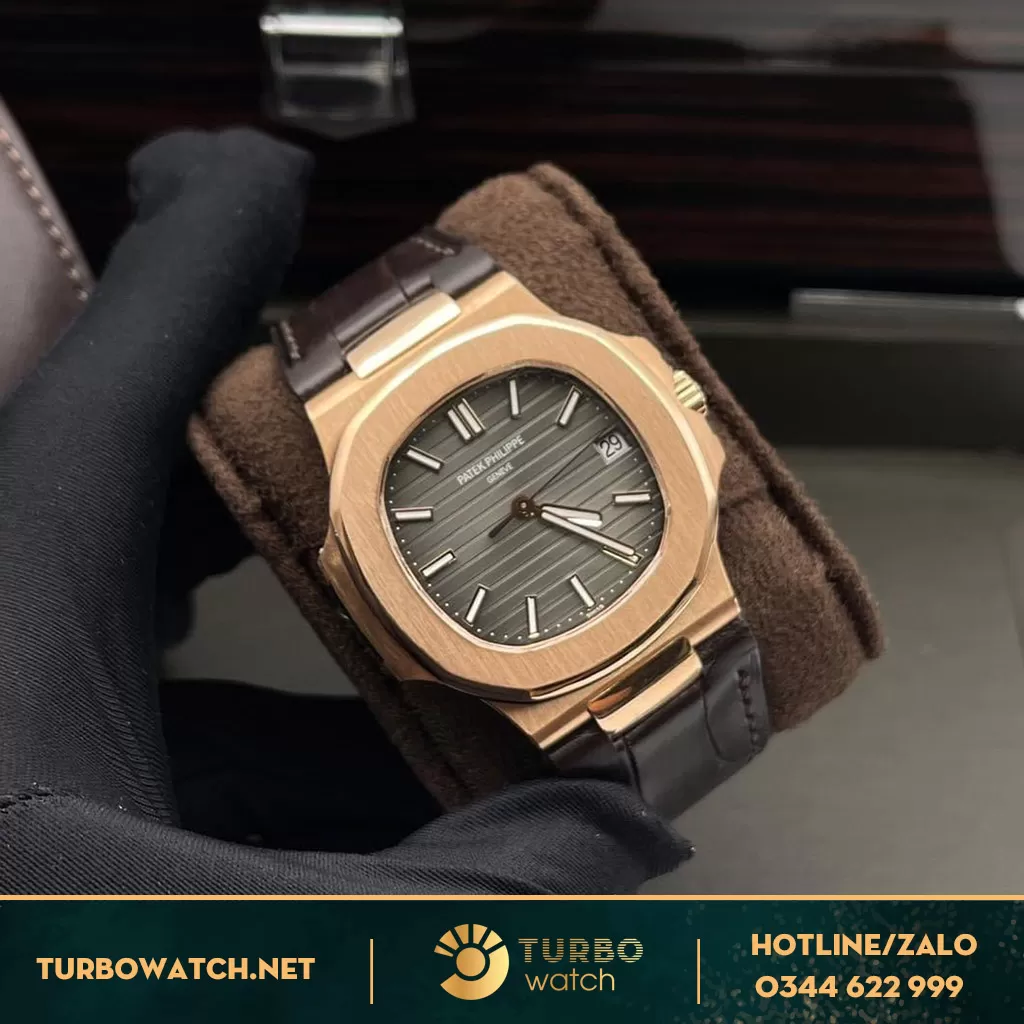 PATEK PHILIPPE NAUTILUS 5711R ROSE GOLD 18K DÂY DA CÁ SẤU