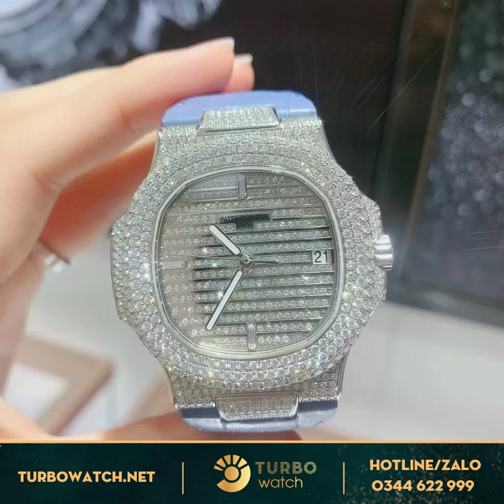 PATEK PHILIPPE NAUTILUS 5719/10G-010 WHITE GOLD DIAMONDS DÂY DA 