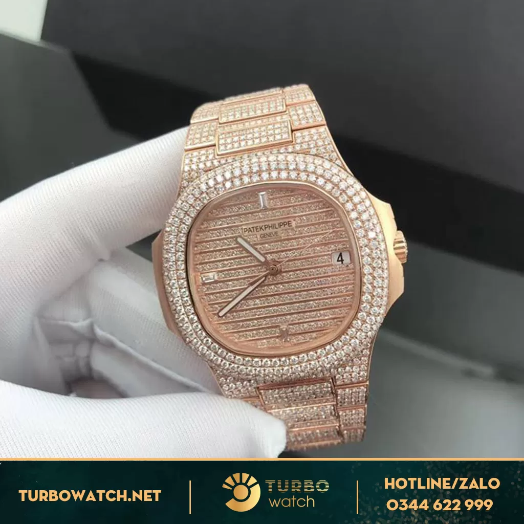 PATEK PHILIPPE NAUTILUS 5719/10R-010 ROSE GOLD 18K BAGUETTE DIAMONDS