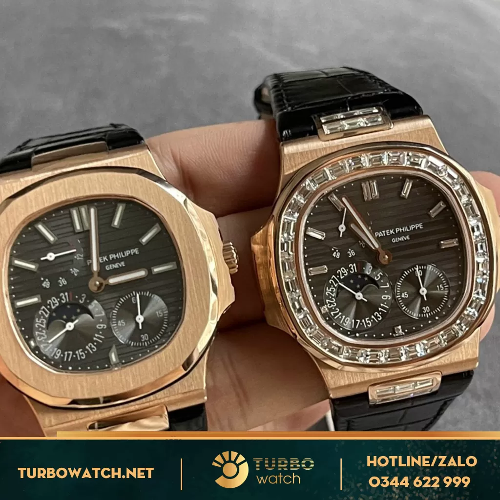 Patek Philippe Nautilus 5724R-001 Kim Cương Thiên NhiênPATEK PHILIPPE NAUTILUS 5724R-001 ROSE GOLD 18K BAGUETTE
