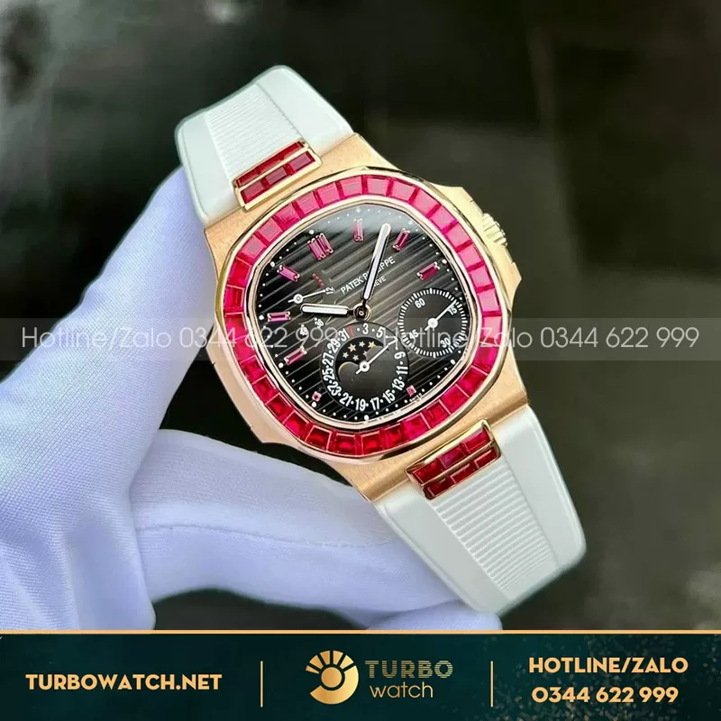 Patek Philippe Nautilus 5724R Rep 1 1 Bọc Vàng Ruby Tổng Hợp
