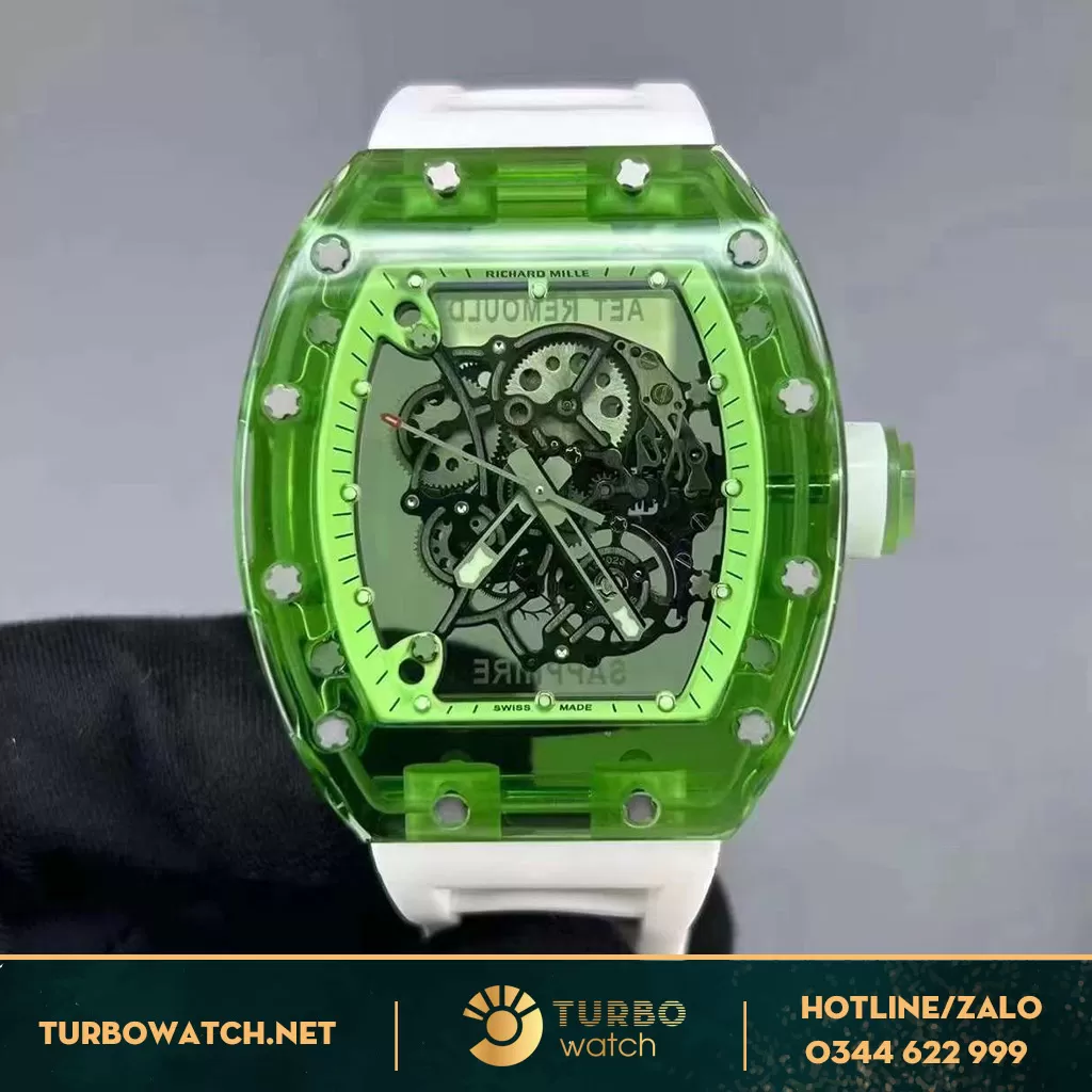 Richard mille 055 tinh chỉnh vỏ saphire xanh