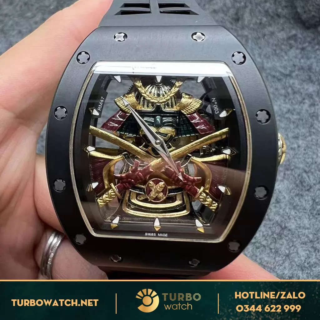 Richard mille 47 tourbillon chế tác vàng khối 18k