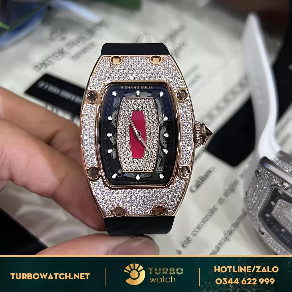 Richard Mille Lady Replica RM 07-01 AF PG Chế tác kim cương Moissanite