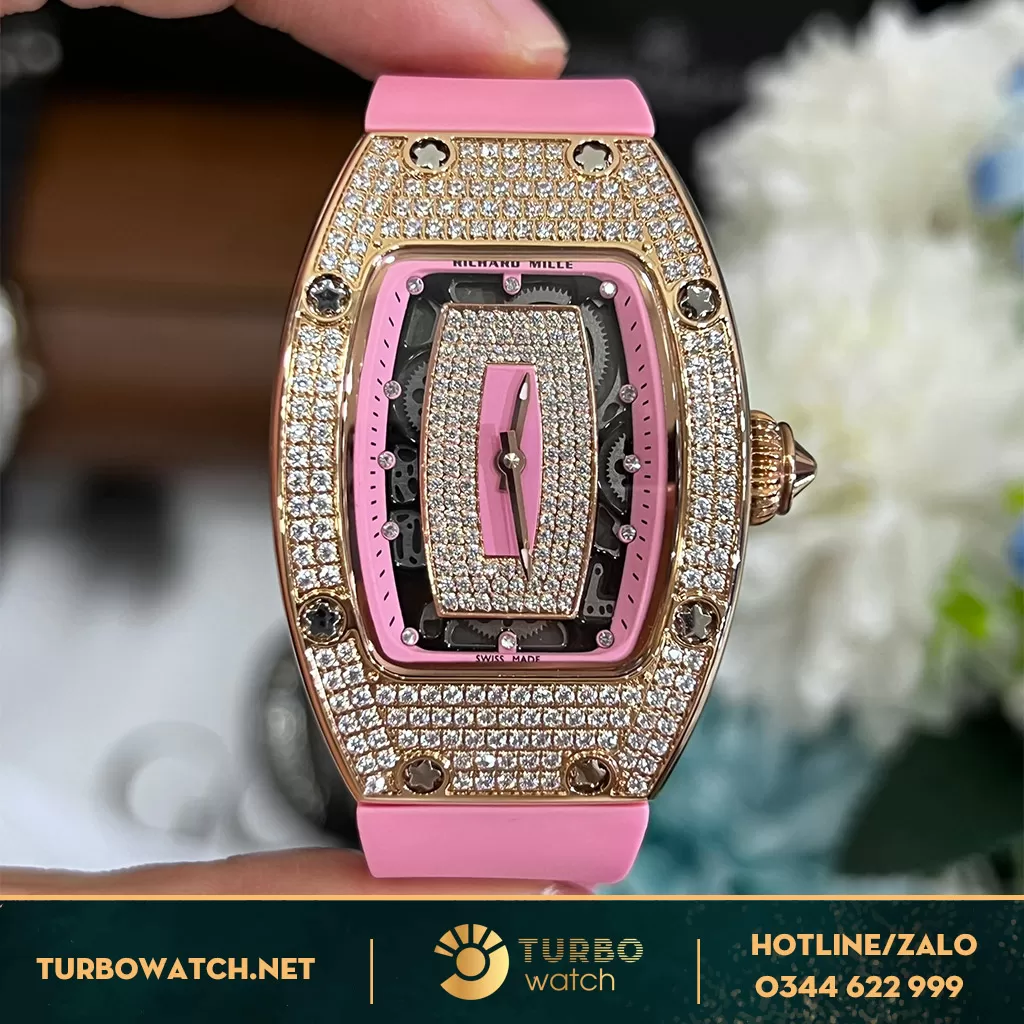 Richard Mille Lady Replica RM 07-01 Chế tác kim cương Moissanite Replica