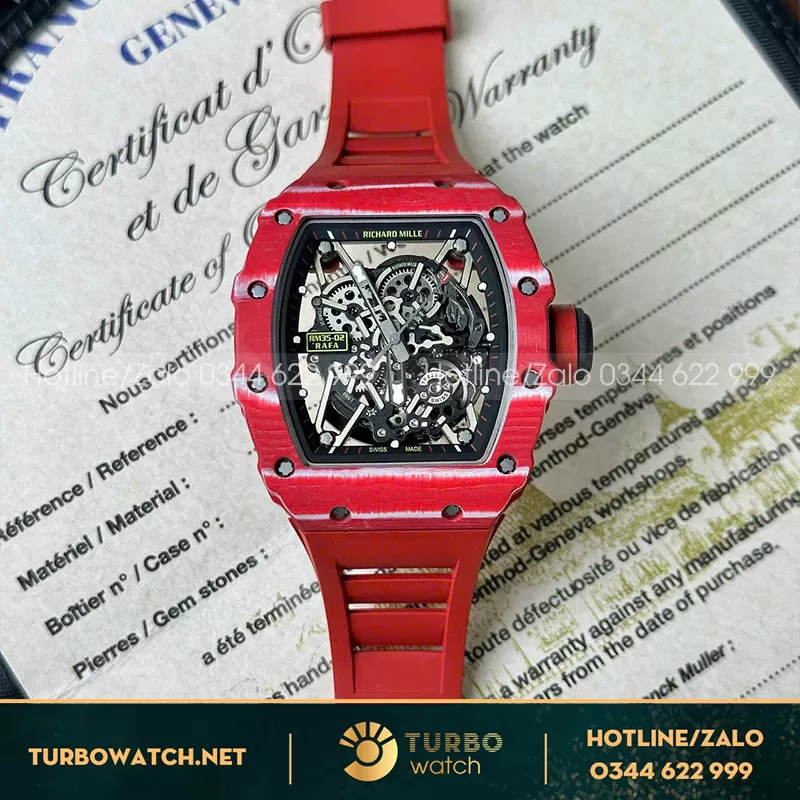 Richard Mille Rep 1 1 RM 35-02 Rafael Nadal Red Quartz TPT