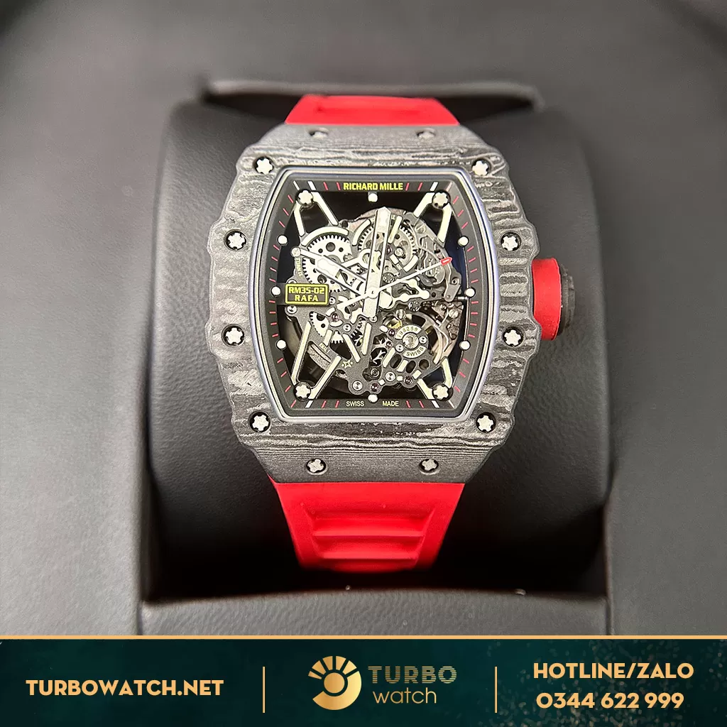 Richard Mille RM 35-02 Rep 1 1 Rafael Nadal Thân Vỏ Carbon Siêu Nhẹ