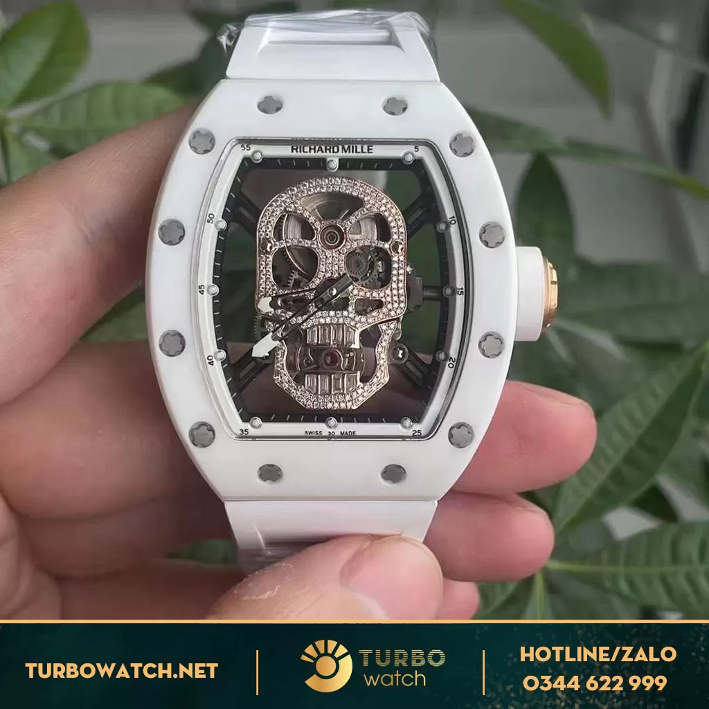 Richard mille RM 52-01 skull white ceramic tourbillon