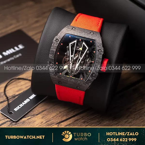 Richard Mille RM27-03 Tourbillon Rafael Nadal RM27-03 CA FQ Vỏ Carbon Đỏ Rep 1 1 