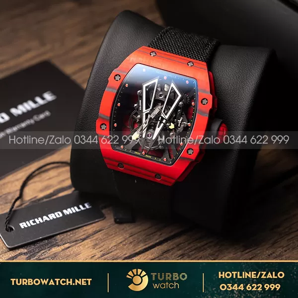 Richard Mille RM27-03 Rep 1 1 Tourbillon Rafael Nadal RM27-03 CA FQ Vỏ Carbon Đỏ