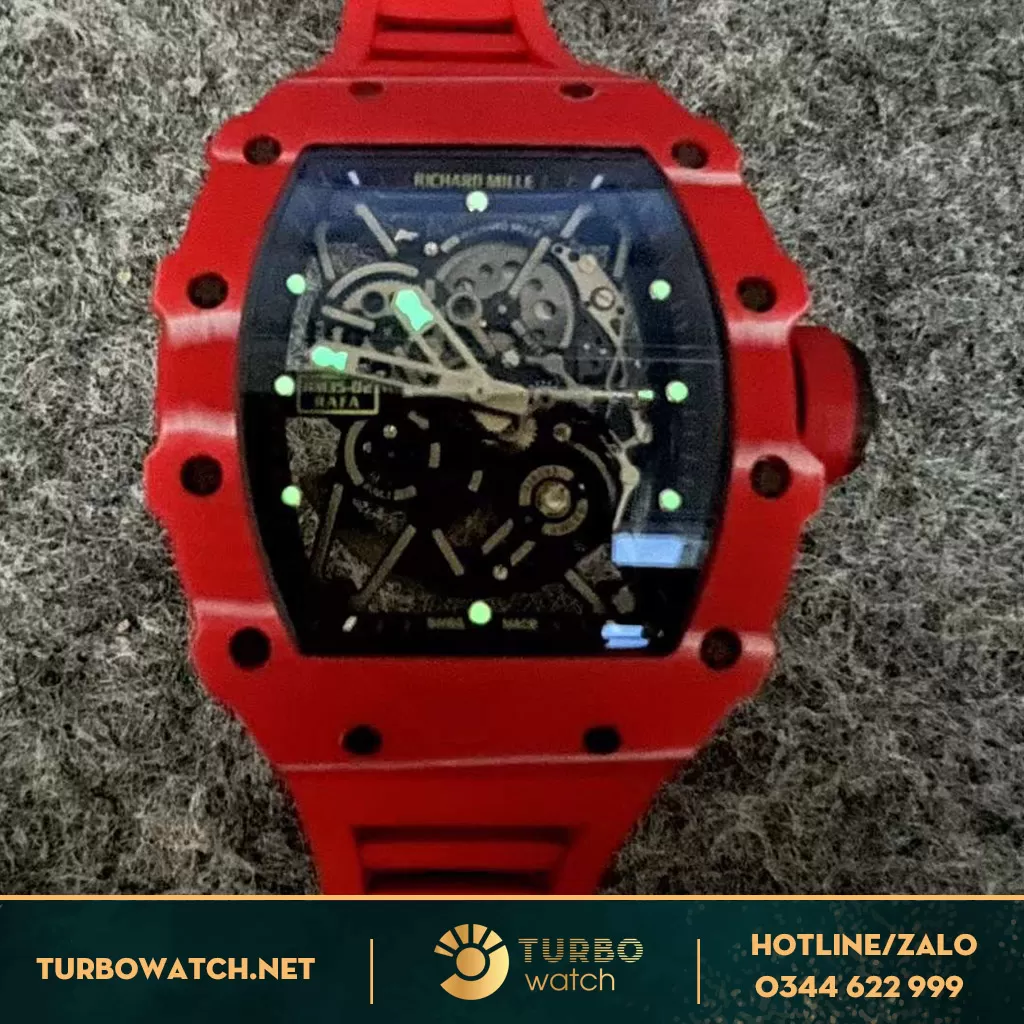 Richard mille RM35-02 rafa tinh chỉnh vân carbon ,ốc carbon ,máy chuẩn auth