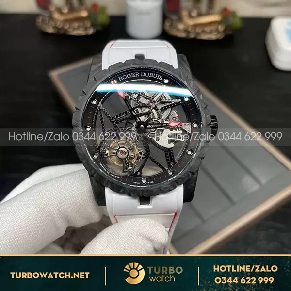 Roger dubuis tourbillon skeleton carbon case