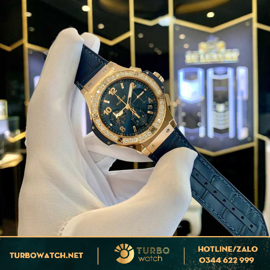Đồng Hồ Hublot Big Bang One Click Xanh Navy kim Cương Thiên Nhiên