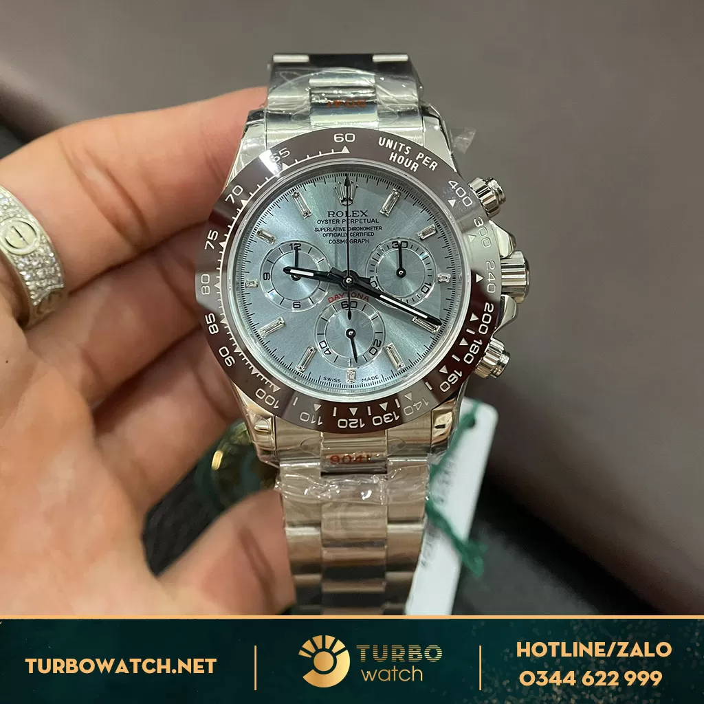 Rolex Cosmograph Daytona 116506 Cọc Số Kim Cương Baguette Replica