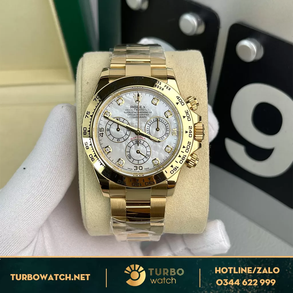 Rolex Cosmograph Daytona 116508 Mặt Số Vỏ Trai Trắng Siêu Cấp