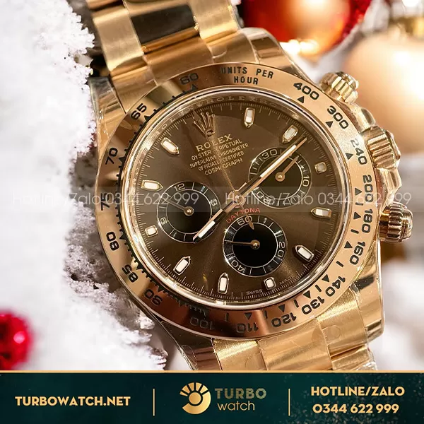Rolex cosmograph daytona rose gold chocolate dial 