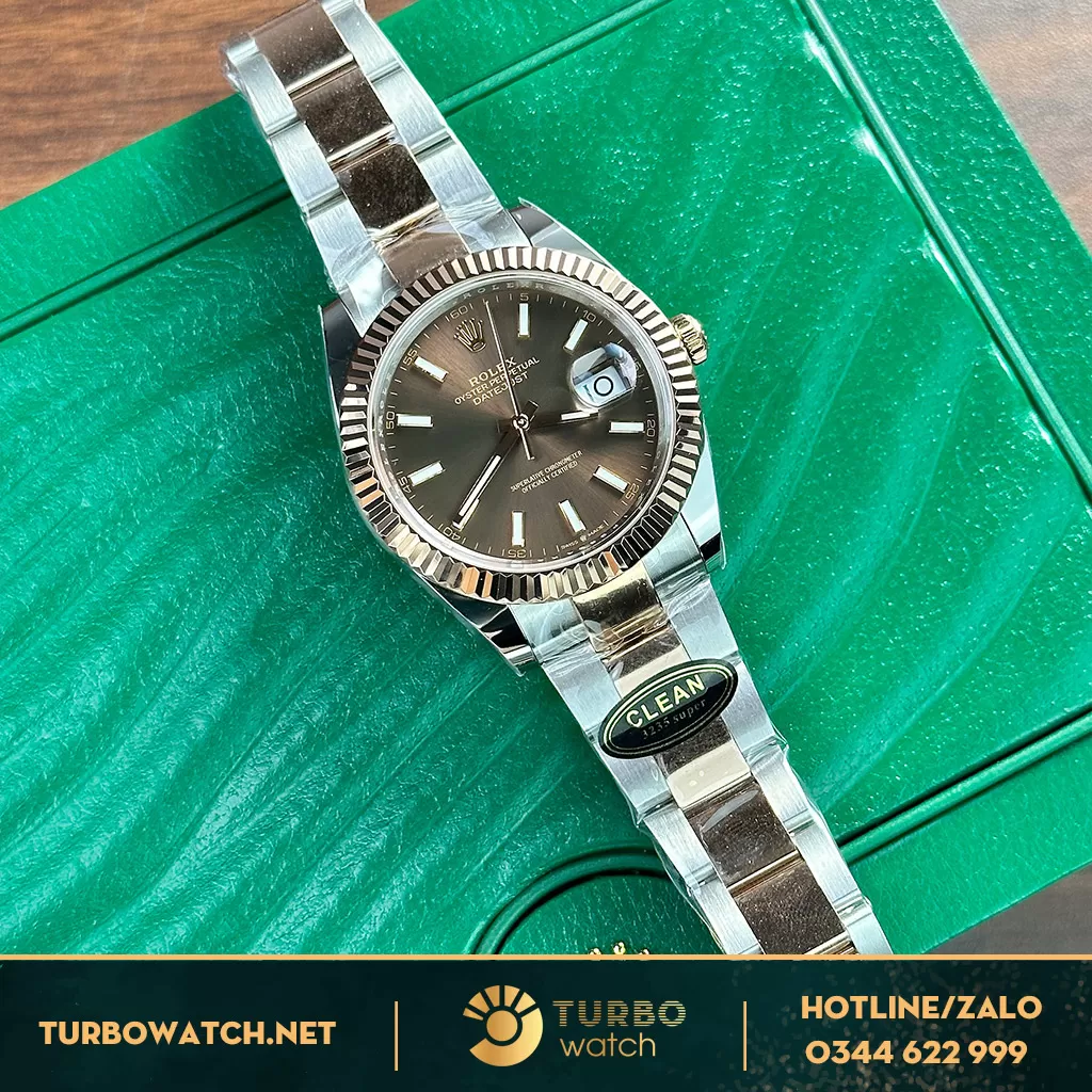 Rolex datejuat chocolate dial PVD clean factory 