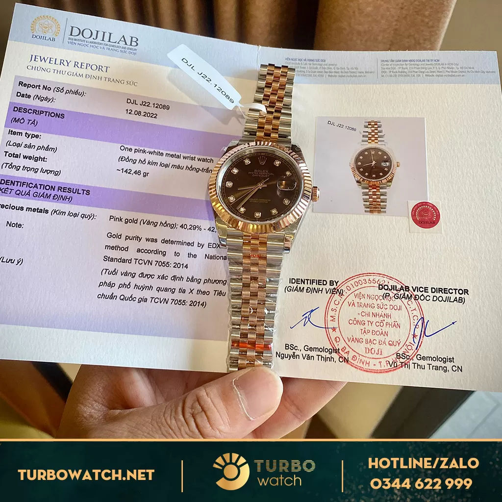 Rolex datejust 116331 bọc vàng everose full kiểm định