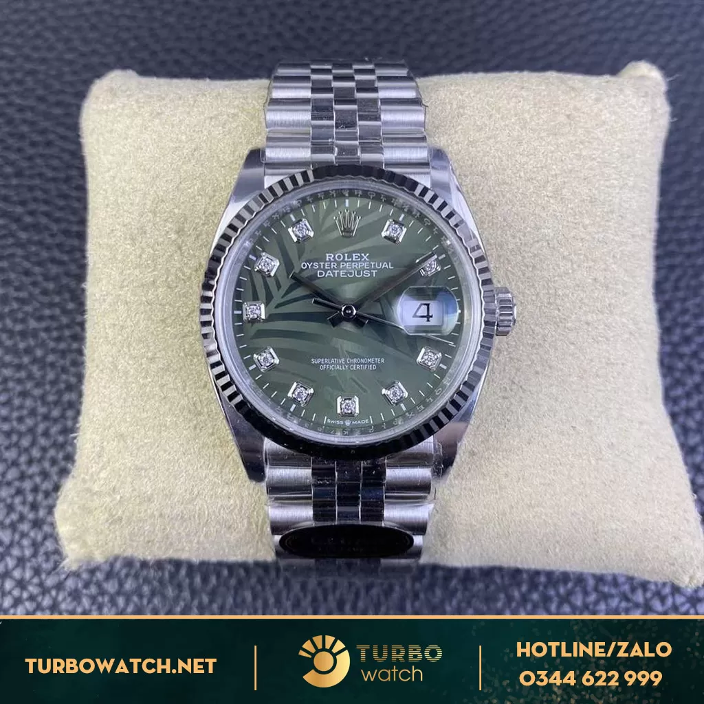 Rolex datejust 126234 mặt xanh cọc số kim cương