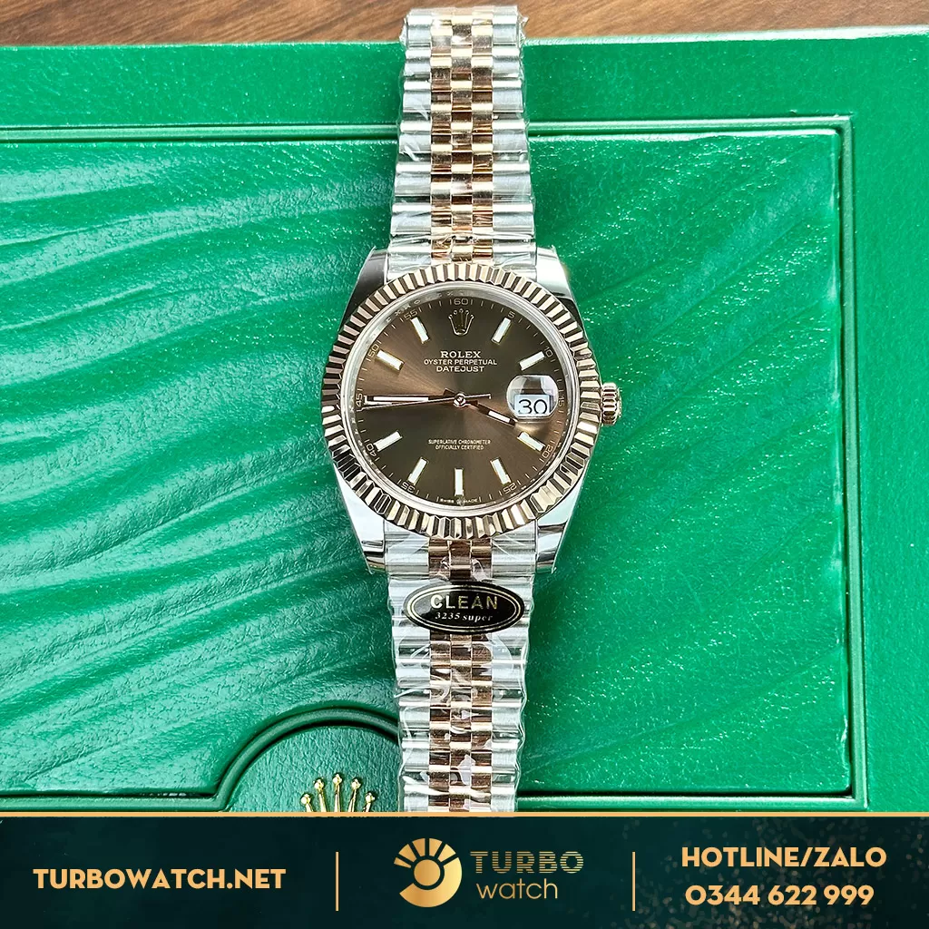 Rolex datejust 126331 demi rose gold fake
