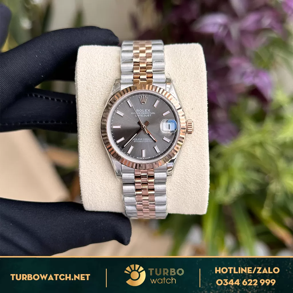 Rolex Datejust 31 278271 Mặt Số Xám Cọc Số Dạ Quang sIÊU CẤP