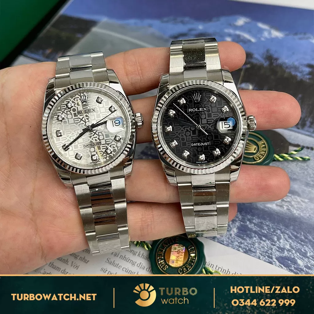 Rolex datejust 36mm mặt vi tính