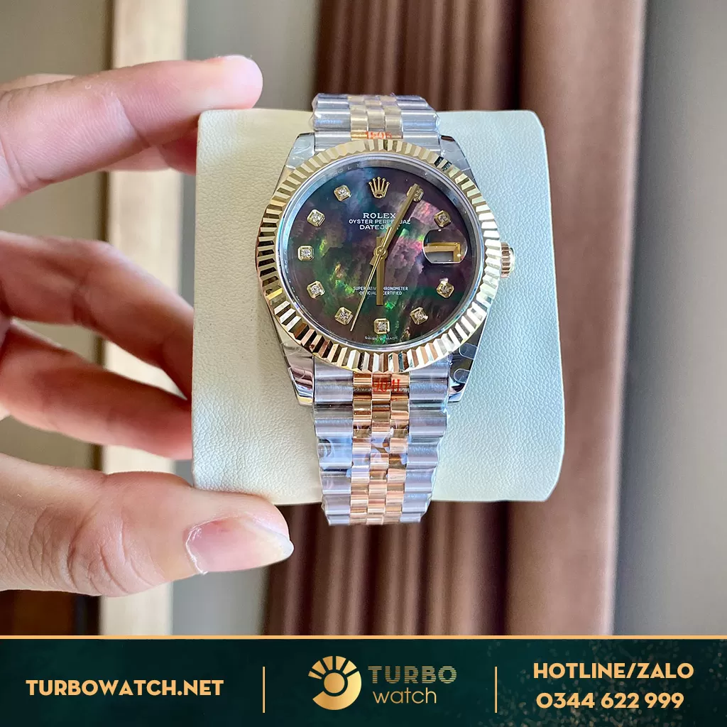 Rolex Datejust 41 116231 Mặt Số Xà Cừ Tím Bọc vàng 18k 