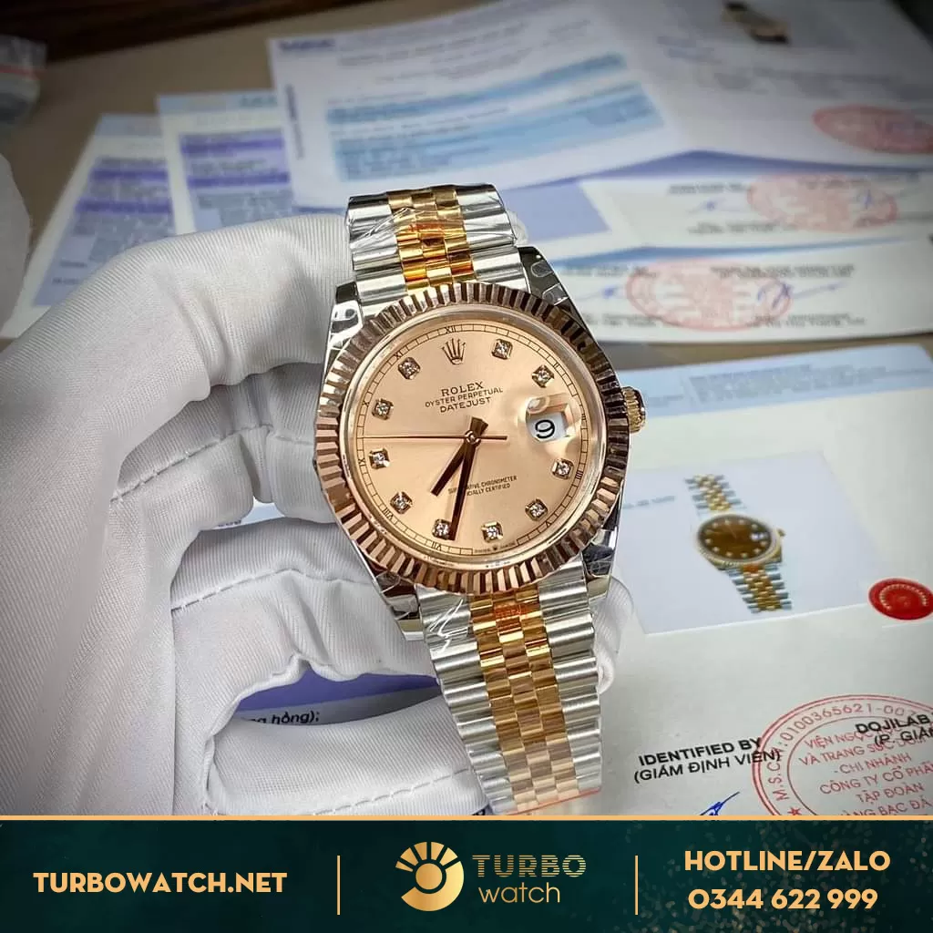 Rolex Datejust 41 126331 Mặt Số Sundust Bọc vàng Hồng 18k 