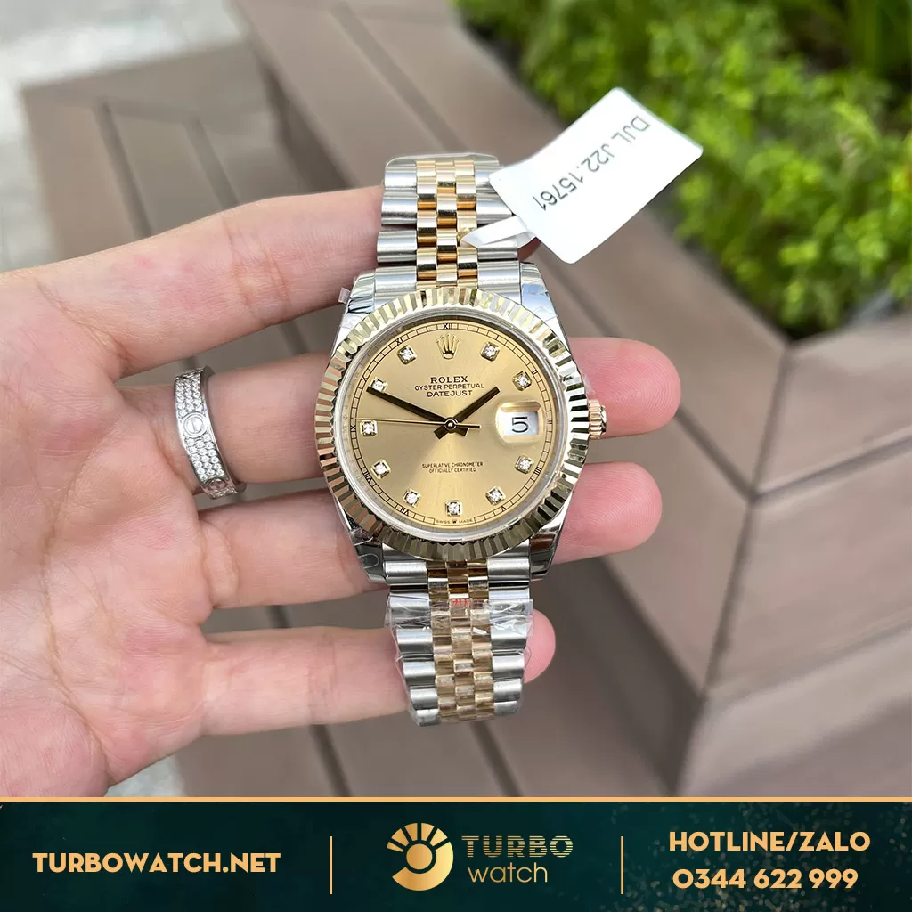 Rolex Datejust 41 126333 Mặt Số Vàng Champagne bọc vàng 18k 