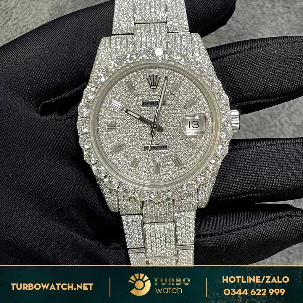 Rolex Datejust 41 vàng khối 18k kim cương thiên nhiên