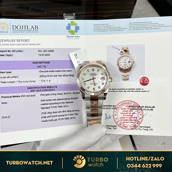 Rolex datejust 41mm bọc vàng 18k mặt vân mây dây oyster