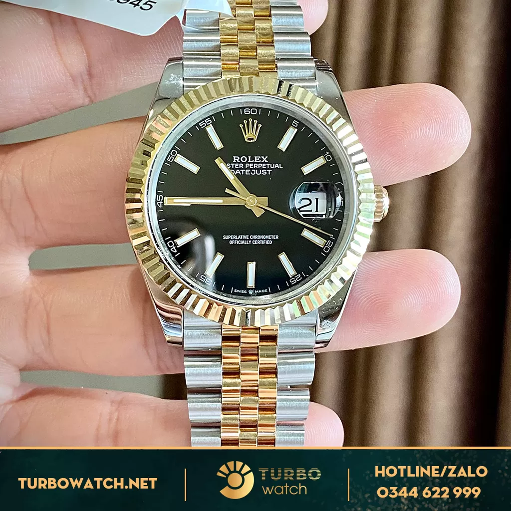 Rolex datejust 41mm demi bọc vàng full kiểm định