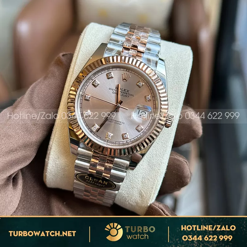 Rolex datejust 41mm demi rose gold clean factory