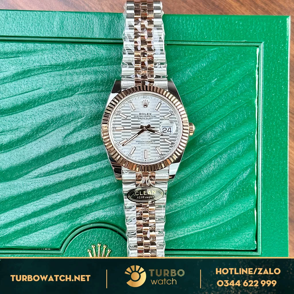 Rolex Datejust 41mm mặt motif nếp gấp