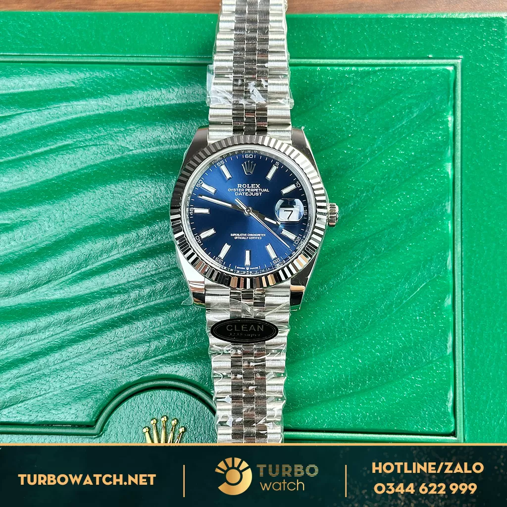 Rolex Datejust blue dial máy cal3235 nhà máy CLEAN