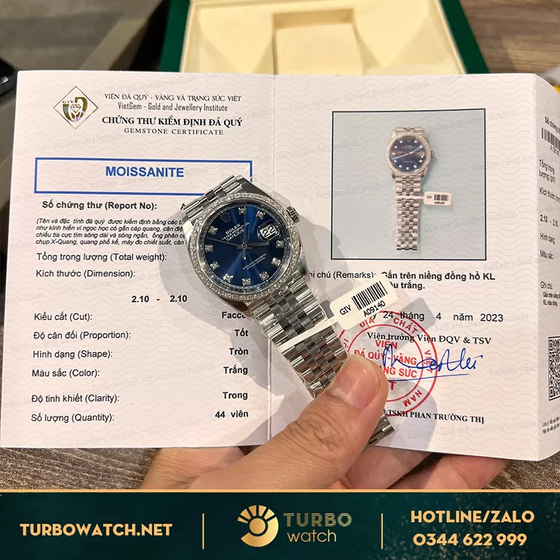 Rolex datejust clean factory độ kim cương 41mm