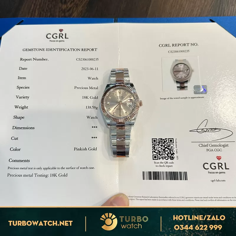 Rolex datejust fake bọc vàng 41mm vàng hồng