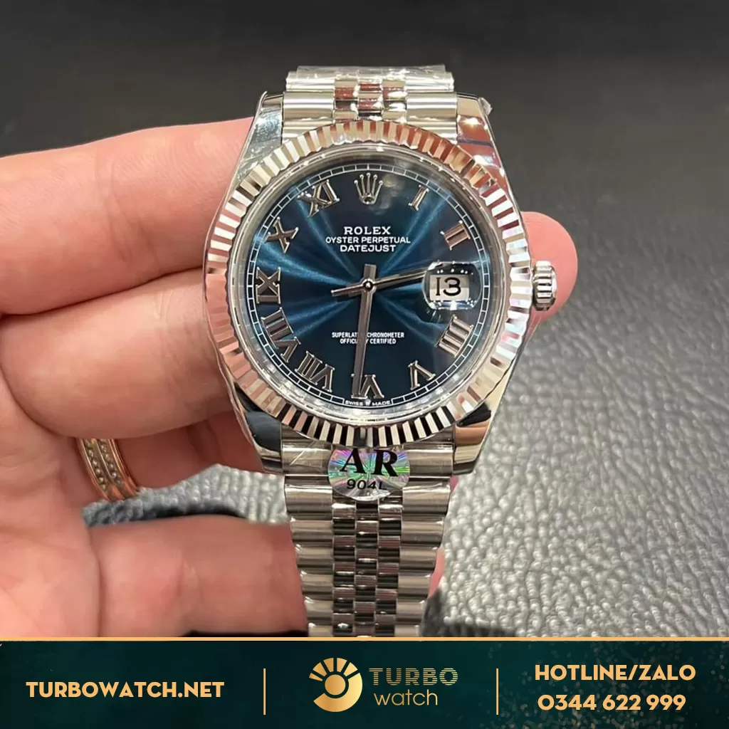 Rolex Datejust Niềng Băm Mặt Số Xám Cọc Số La Mã