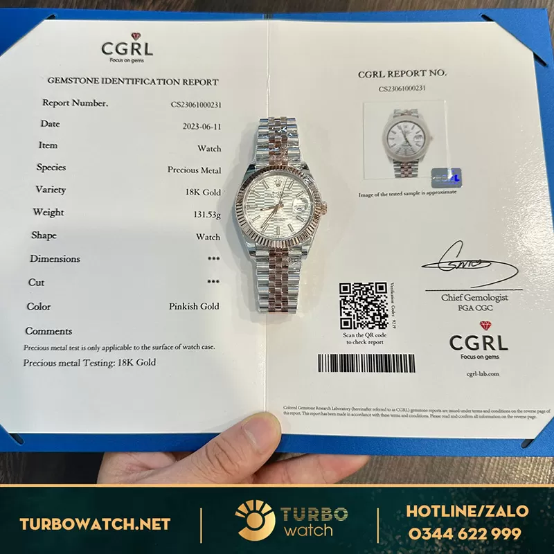 Rolex datejust replica bọc vàng 18k 41mm dial nếp gấp