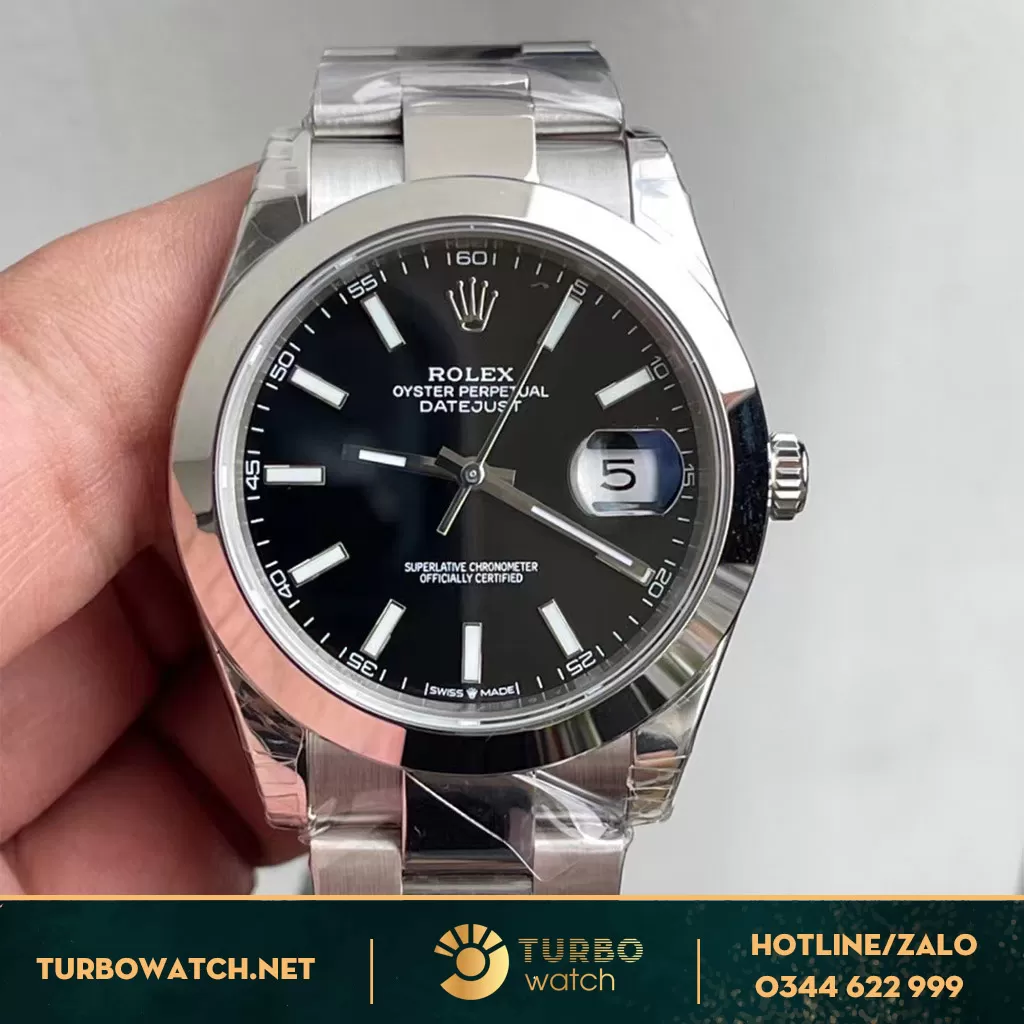 Rolex Datejust supper 41 126300 Mặt Số Đen Dây Đeo Oyster