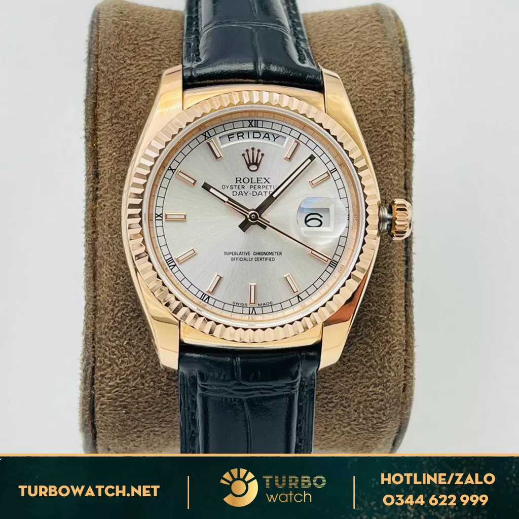 Rolex daydate 36mm dây da