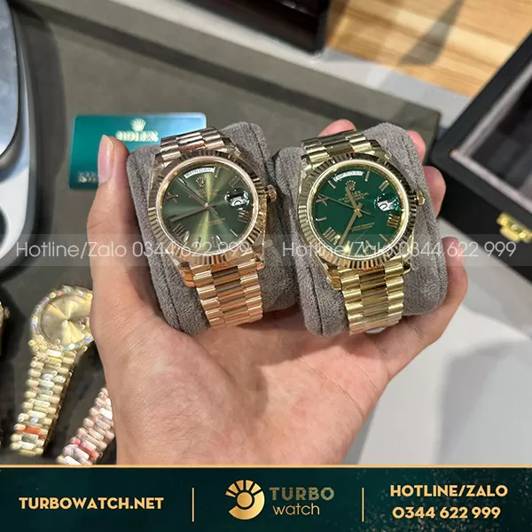 Rolex daydate tinh chỉnh nặng 166g độ hoàn thiện mặt và vỏ siêu sắc nét